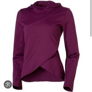 • Patagonia • Women’s Morning Glory Hooded Wrap 
Long-Sleeve Plum / Dark Purple